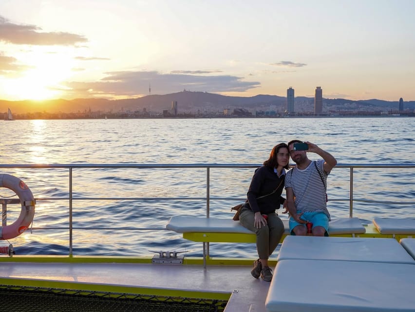 Barcelona: Daytime or Sunset Catamaran Cruise with Music - The onboard setup: bar, seating, and that photogenic catamaran feel