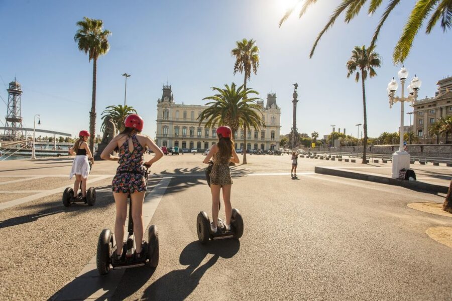 Barcelona Guided Segway Tour - The cathedral stops, what you get and what you do not