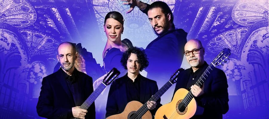 Barcelona: Guitar Trio & Dance @ Palau de la Música - The cast: three guitar maestros plus dancers and percussion