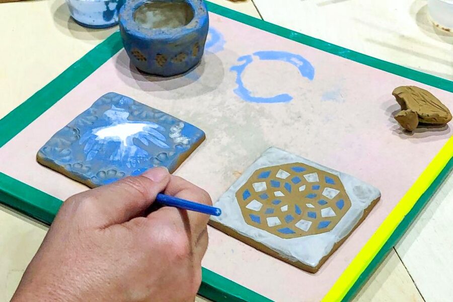 Barcelona: Handmade Ceramic Tiles Workshop - Your tile take-home options: pick up, ship, or swap for a finished piece
