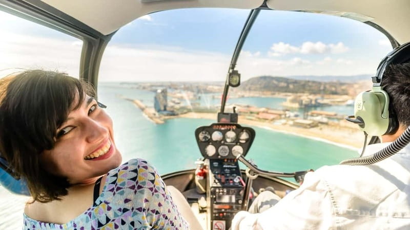 Barcelona: Helicopter Flight & Heliport Boat Transfer - From Old Town Walls to the “New City” Plan