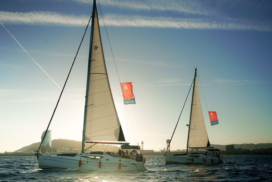 Barcelona: Helicopter Flight with Optional Yacht Cruise - The yacht cruise along the Mediterranean: snacks, drinks, and real sailing energy