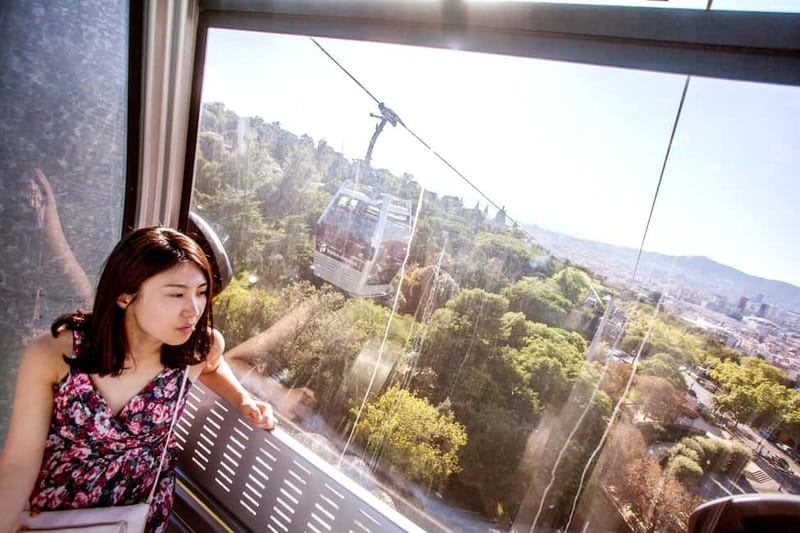 Barcelona: Montjuïc Cable Car Roundtrip Ticket - How the Parc de Montjuïc, Miramar, and Castell Stops Feel