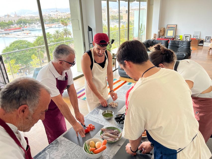Barcelona: Rooftop Tapas and Sangria Class with a Chef - The Terrace Lunch Over Port Vell: Views, Plants, and Real-Life Portions