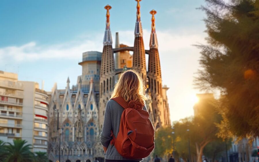 Barcelona: Sagrada Familia & Park Güell Guided Tour & Ticket - Entering Sagrada Familia: what the interior tour actually teaches