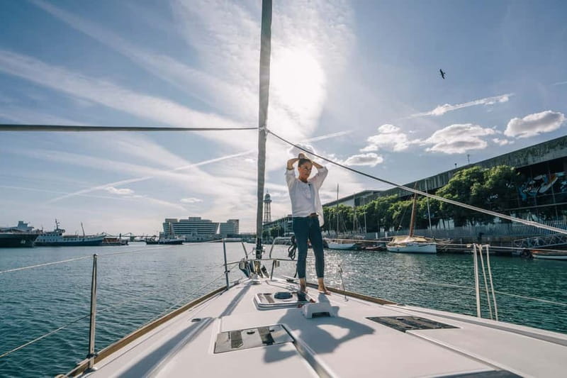 Barcelona: Sailing Tour + Food, Drinks, Swim & Sunset Option - Hands-on sailing: steering the boat or taking it easy