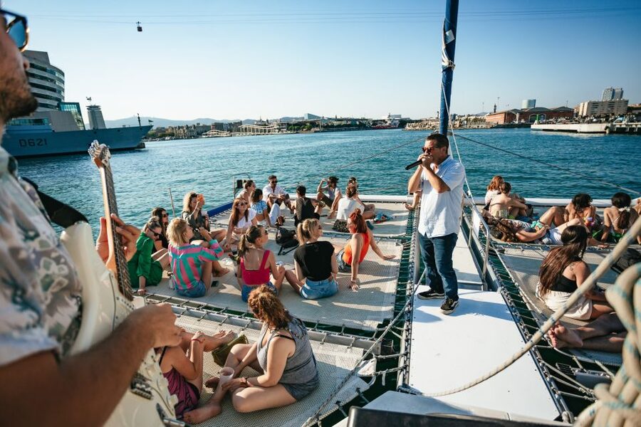 Barcelona: Sunset Catamaran Cruise with Live Music - A 78-foot Catamaran Makes the Skyline Feel Personal
