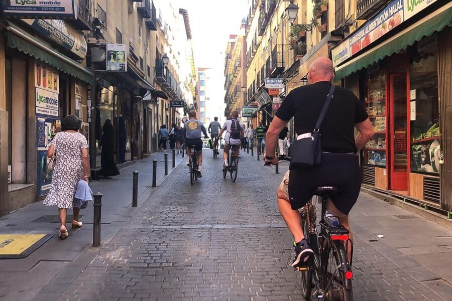 Best of Madrid: 3-Hour Guided Bike Tour in Small Groups - Almudena Cathedral and Royal Palace panorama: the payoff views
