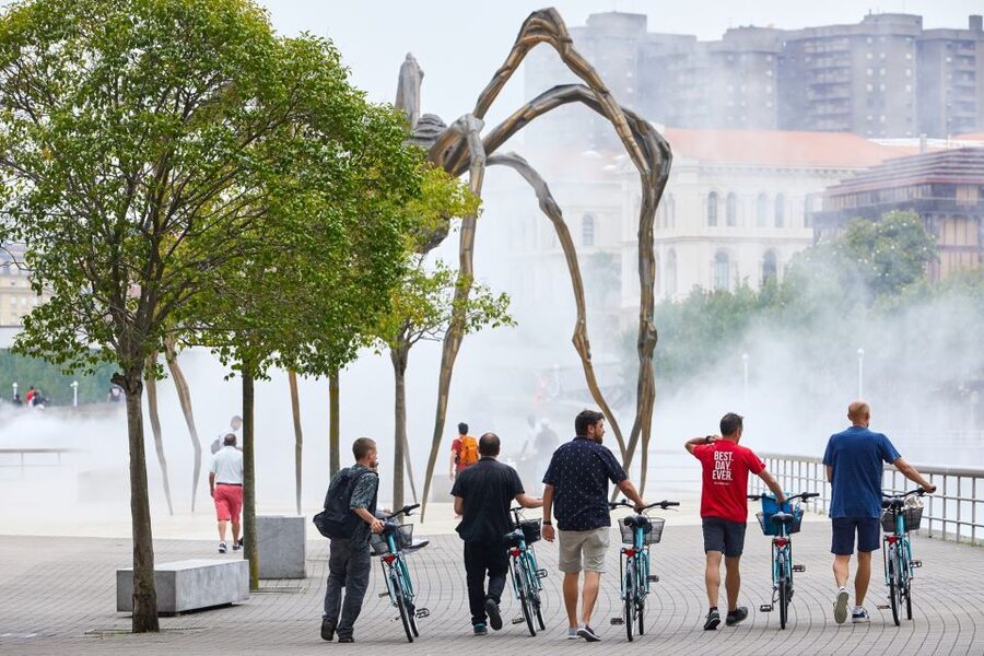 Bilbao: Guided Highlights Small Group or Private E-Bike Tour - Nervion River riding and the Zubizuri Bridge moment