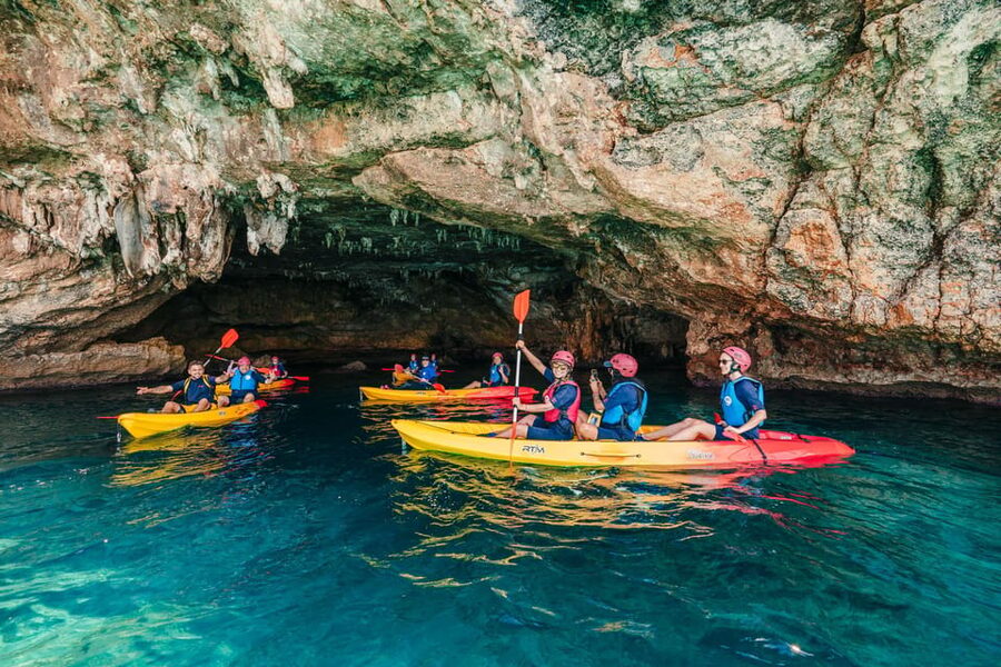 Cala Varques: Guided Sea Caves Kayak & Snorkeling Expedition - What to bring and what people forget: water shoes, sunscreen, and swimwear