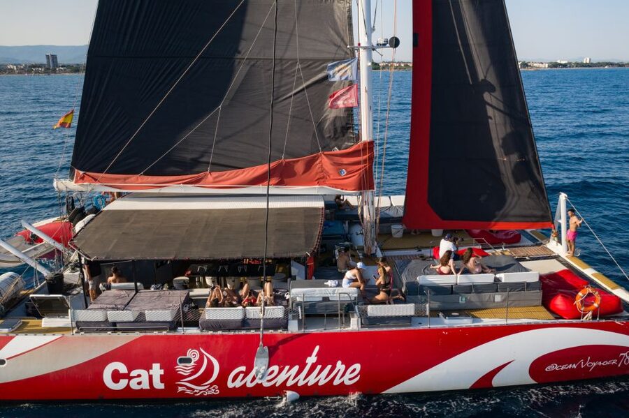 Cambrils: Catamaran Cruise with Drinks and BBQ Lunch Option - Private Balinese beds, drinks, and BBQ lunch that feel like real value