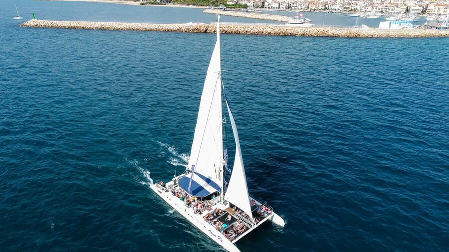 Cambrils: Costa Daurada Sail Catamaran Cruise - Sailing views from the water, plus a social vibe on deck