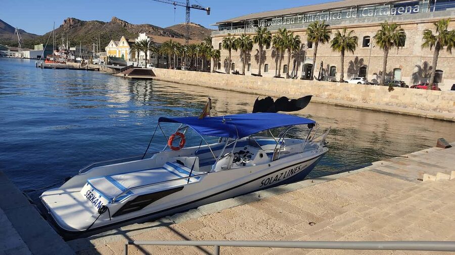 Cartagena: Guided boat tour of Cartagena and Algamecas Port - Where to start: Dársena de Botes by the whale tail statue