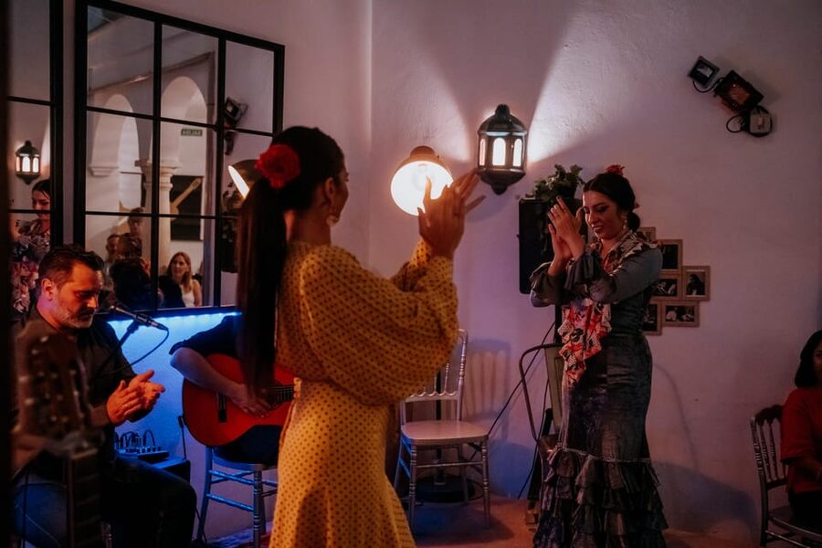 Córdoba: Tablao Flamenco at Doble de Cepa with Optional Meal - The small patio stage: why the room feels so close