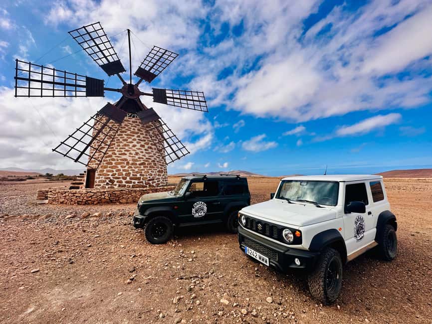 From Corralejo: Fuerteventura Self-Drive 4x4 Jeep Tour - Caleta de Fuste Sand and Gravel: The First Off-Road Taste