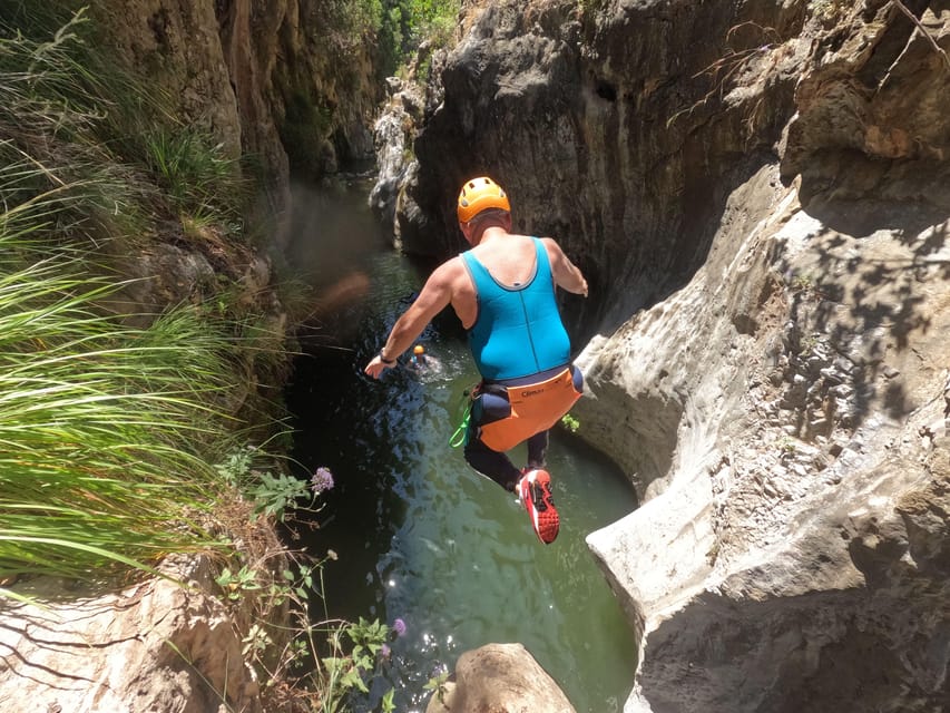 From Estepona: Guadalmina River Guided Canyoning Adventure - The 5-meter wall and learning rappelling technique safely