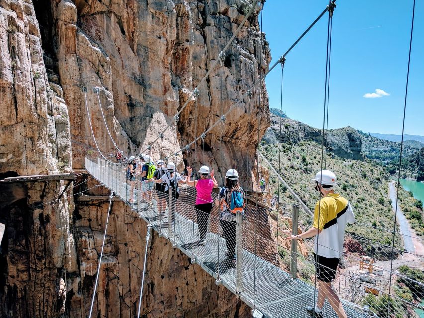 From Marbella or Estepona: Caminito del Rey Guided Day Trip - The guided walk, what 3 km feels like with helmets and radios