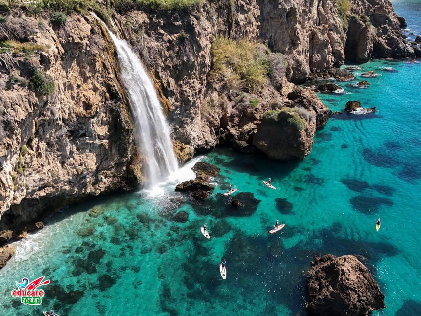 From Nerja: Guided Paddle Surf Cliffs and Maro Waterfall - Meeting Educare Aventura on Burriana Beach