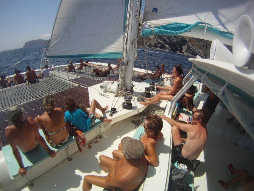 From Roses: Catamaran Cruise Cap Norfeu - Cadaqués - Sailing the Costa Brava coast between Roses and Cap Norfeu