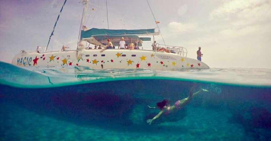 From Roses: Catamaran Cruise to Cap de Creus - On-board comfort: cushions, nets, and feeling the sea under you