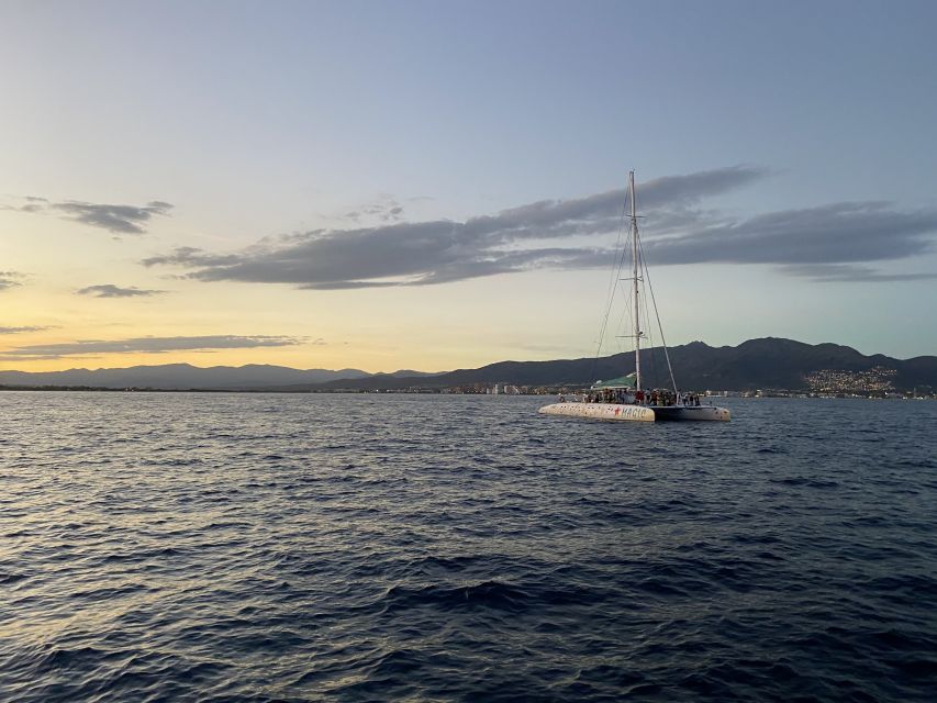 From Roses: Sunset Catamaran Cruise - Meeting at the Pier by Hotel Rambla mar in the Center of Roses