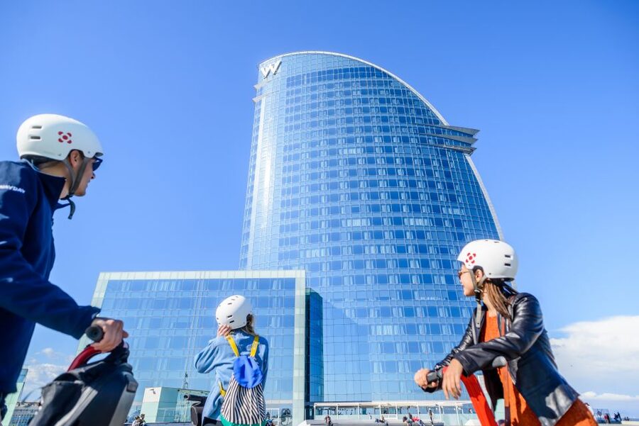 Intro Segway Tour Barcelona 1h - Gliding past the Columbus monument and down toward Port Vell