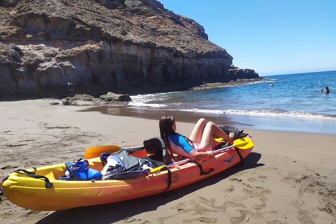 Kayak & Snorkeling Tour in Caves in Mogan - The route from Playa de Taurito, cliffs, and geology lessons