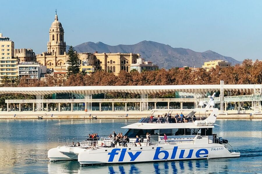 Málaga: Scenic Catamaran Cruise - Sunbathing in the bow nets, plus shade when the sun wins