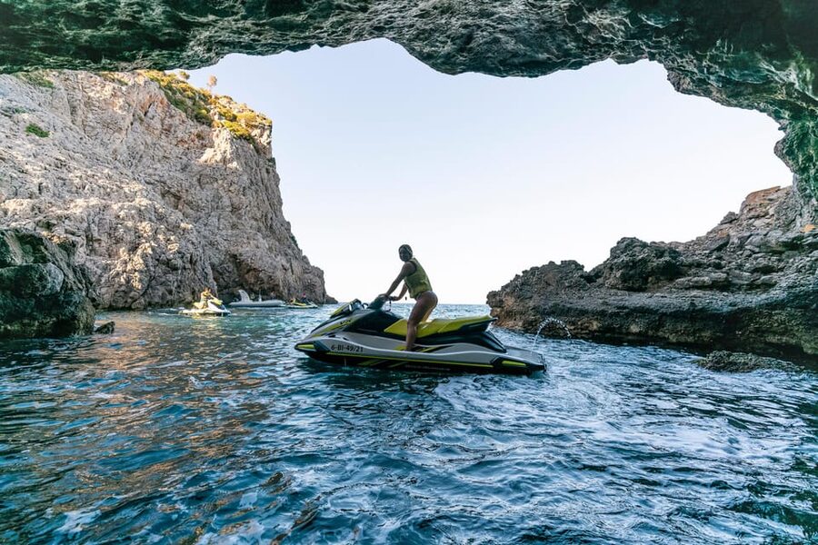 Mallorca Alcudia: Jack Sparrow Cave Jet Ski Tour - Coll Baix at Cap de Menorca: turning adrenaline into a view