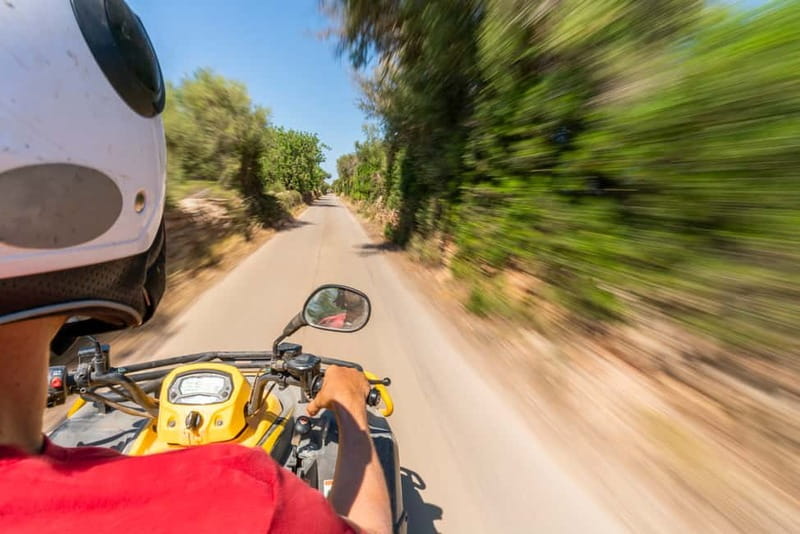 Mallorca: ATV /Quad Bike Tour - The route to the sea bay: not common roads, then a real swim break