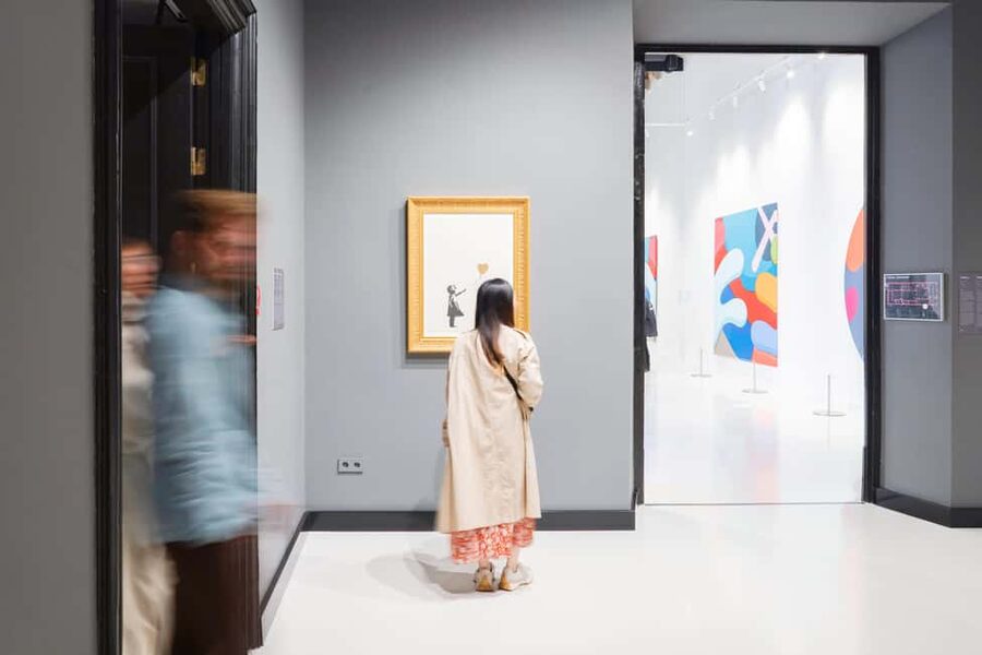 Moco Museum Barcelona: Modern & Contemporary Art - Inside the Cervelló palace: patio Kaws and an easy flow