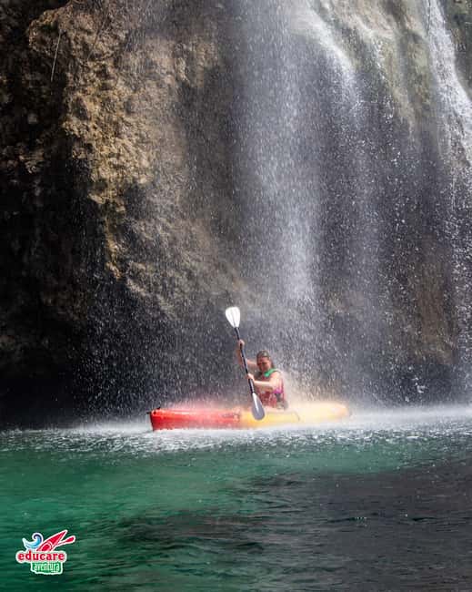 Nerja: Free kayaking route (without a tour guide). 2.5-hour tour. Nerja-Maro Waterfall. - The route in real life: Sea Lion Cave, Doncella Waterfall, and the final Maro stretch