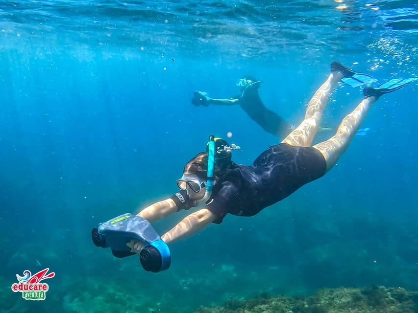 Nerja-Maro: Snorkeling & Sea Scooter Speedboat Trip - Your snorkel training: simple, hands-on, and paced