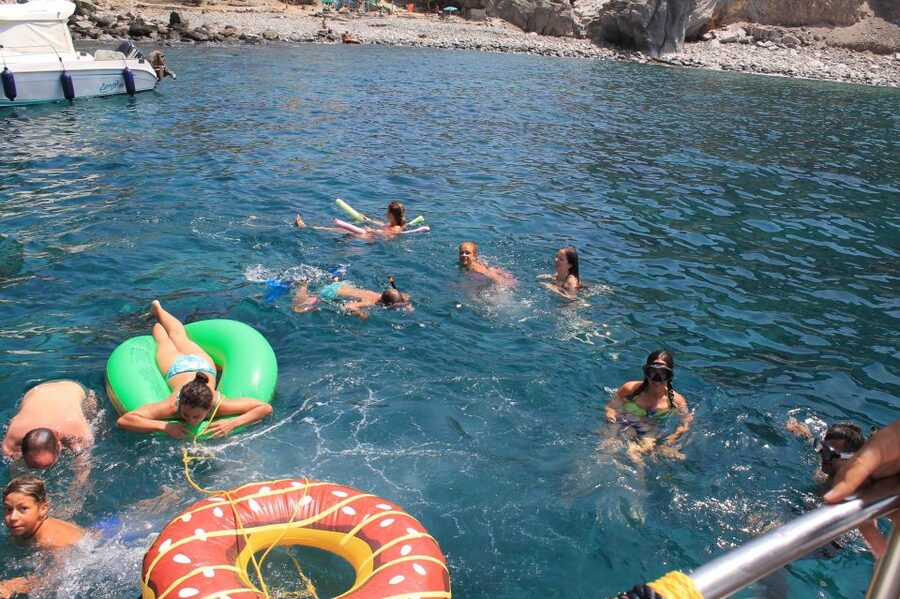 Puerto de Mogan: Boat and Snorkeling Trip - Food on Board: Potatoes with Mojo, Spanish Omelette, and More