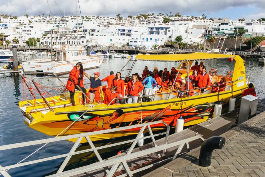 Puerto del Carmen: Dolphin-Watching Speedboat Tour with Swim - Boarding the Biosfera Jet: Quick Safety, Real Sea Vibes From Puerto del Carmen