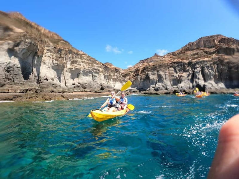 Puerto Mogán: Guided Adventure Kayak Tour in Caves & Snorkel - Optional cliff jumps: epic, but never required