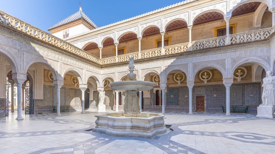 Seville: Casa de Pilatos Ground Floor Entry Ticket - Entering through the marble gate: the vibe is instantly different