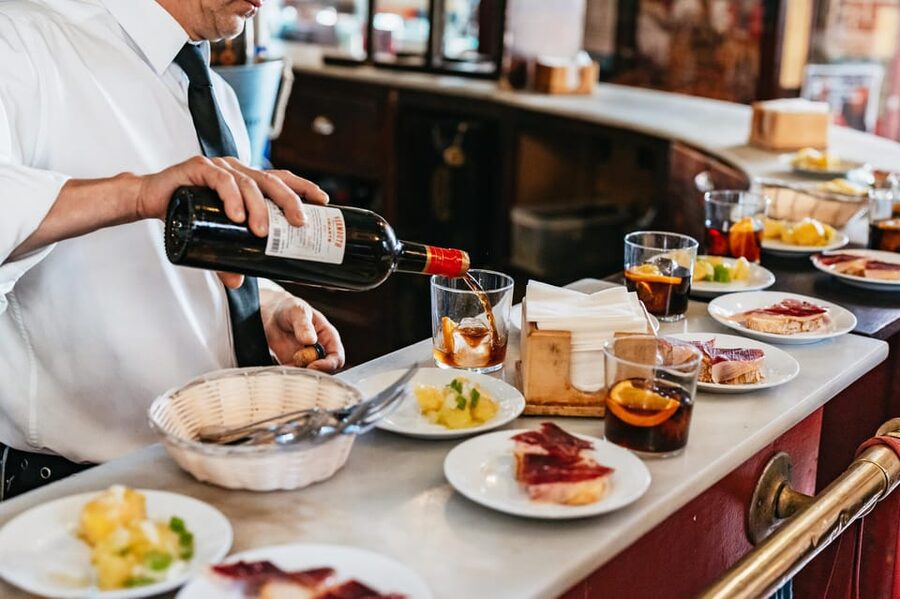 Seville: Tapas, Taverns and History Guided Walking Tour - Las Teresas stop: potato salad, Iberian ham, and a bar with real age