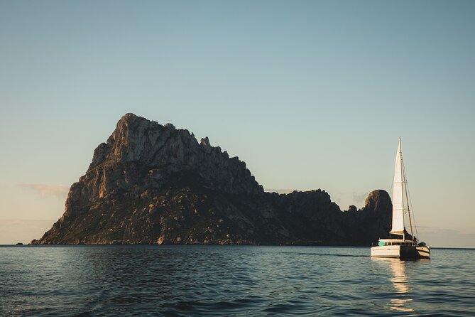 Unforgettable Catamaran Experience in Formentera - LAGOON 400 - Meeting Tropicana Eivissa in Cala Jondal, Then Getting Set Fast